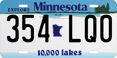 MN license plate 354LQO