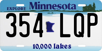MN license plate 354LQP