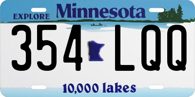 MN license plate 354LQQ