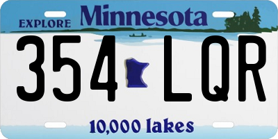 MN license plate 354LQR