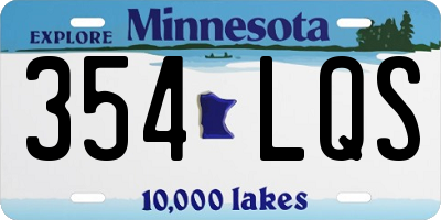 MN license plate 354LQS