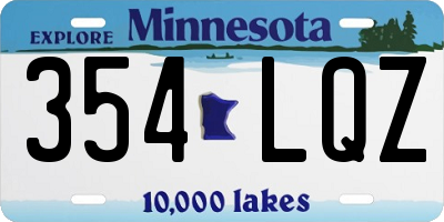 MN license plate 354LQZ