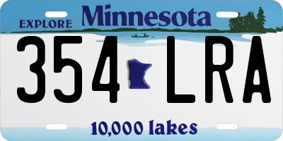 MN license plate 354LRA
