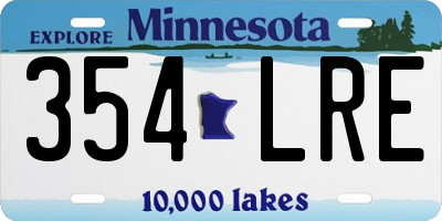 MN license plate 354LRE