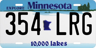 MN license plate 354LRG