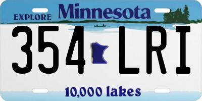 MN license plate 354LRI