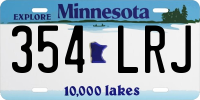 MN license plate 354LRJ