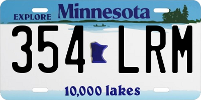 MN license plate 354LRM