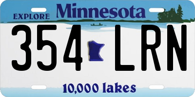 MN license plate 354LRN