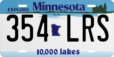 MN license plate 354LRS