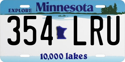 MN license plate 354LRU