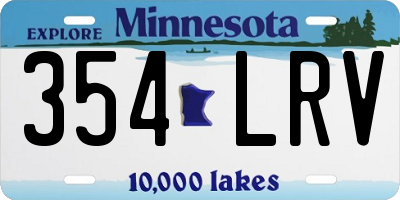 MN license plate 354LRV