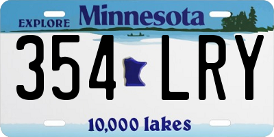 MN license plate 354LRY