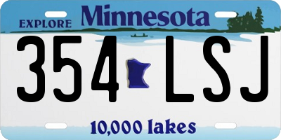 MN license plate 354LSJ