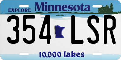 MN license plate 354LSR