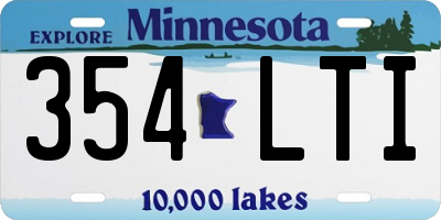 MN license plate 354LTI