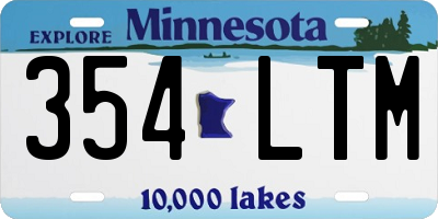 MN license plate 354LTM