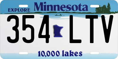 MN license plate 354LTV
