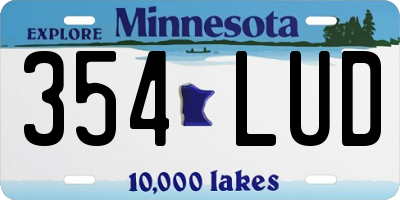 MN license plate 354LUD