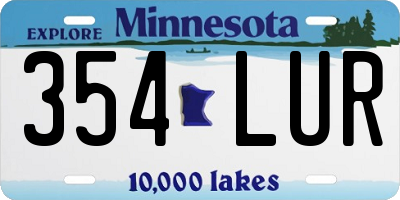 MN license plate 354LUR