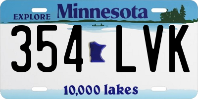 MN license plate 354LVK