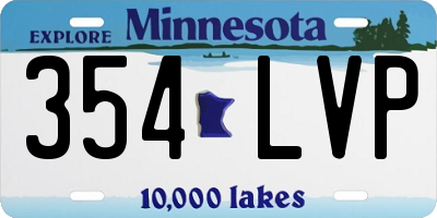 MN license plate 354LVP