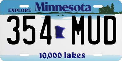 MN license plate 354MUD