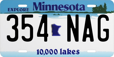MN license plate 354NAG