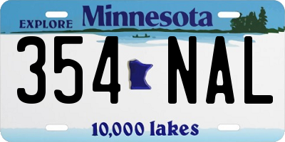 MN license plate 354NAL