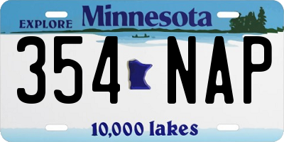MN license plate 354NAP
