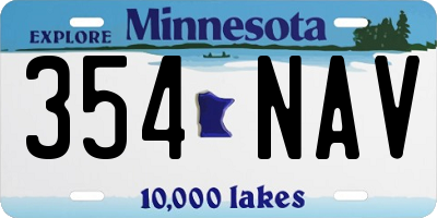 MN license plate 354NAV