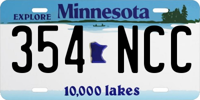 MN license plate 354NCC