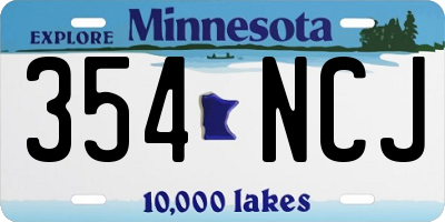 MN license plate 354NCJ