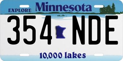 MN license plate 354NDE