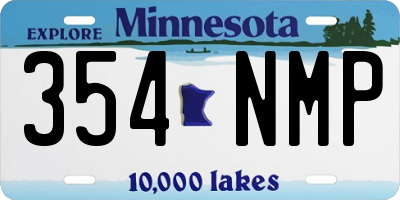 MN license plate 354NMP