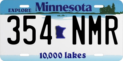 MN license plate 354NMR