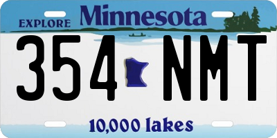 MN license plate 354NMT