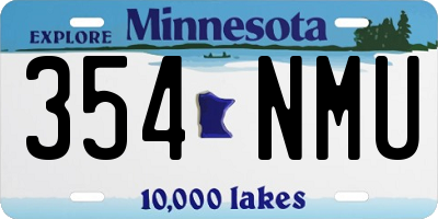 MN license plate 354NMU