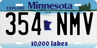 MN license plate 354NMV