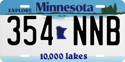 MN license plate 354NNB