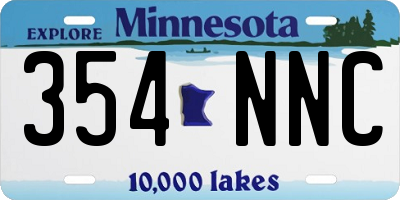 MN license plate 354NNC