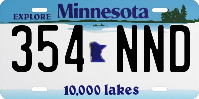 MN license plate 354NND