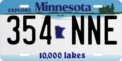 MN license plate 354NNE