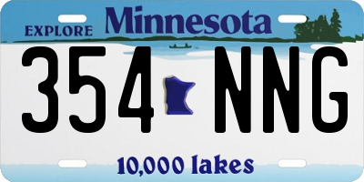 MN license plate 354NNG