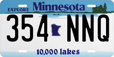 MN license plate 354NNQ