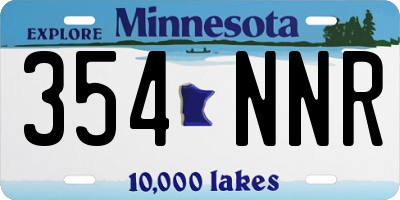 MN license plate 354NNR