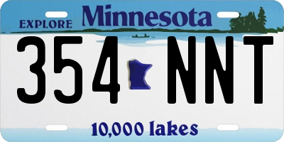 MN license plate 354NNT