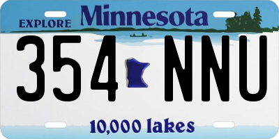 MN license plate 354NNU