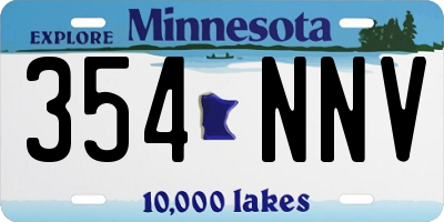 MN license plate 354NNV