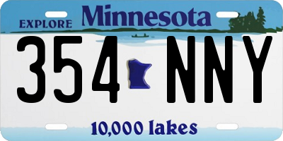 MN license plate 354NNY